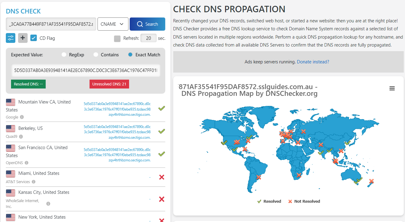 DNS Check DNSChecker